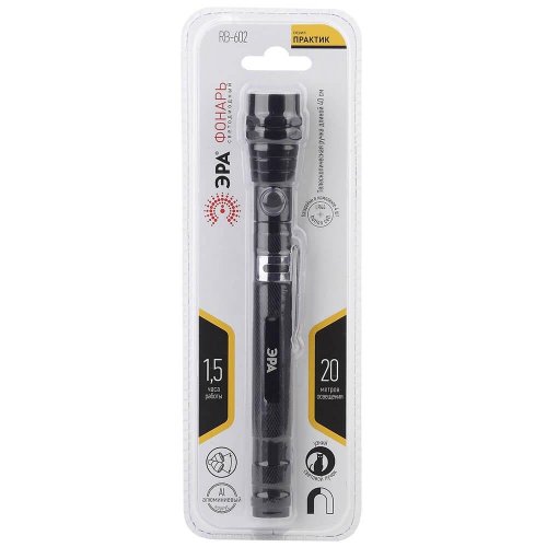 Ручной светодиодный фонарь ЭРА Практик аккумуляторный 60 лм RB-602 Ручной светодиодный фонарь ЭРА Практик аккумуляторный 60 лм RB-602