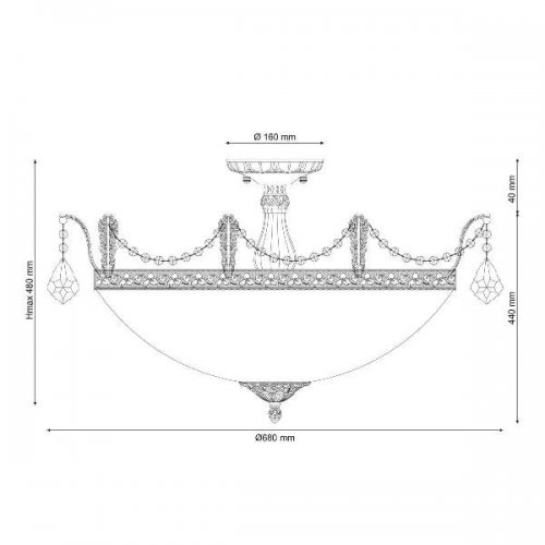 Потолочный светильник Lucia Tucci Barletta 182.10 D720 Coffe Gold Потолочный светильник Lucia Tucci Barletta 182.10 D720 Coffe Gold