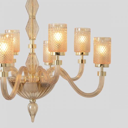 Подвесная люстра Crystal Lux SILVESTRO SP8 AMBER