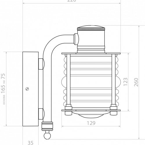 Настенный уличный светильник Covali WL-30480
