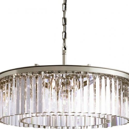 Подвесная люстра DeLight Collection 1920s Odeon KR0387P-10B chrome/clear Подвесная люстра DeLight Collection 1920s Odeon KR0387P-10B chrome/clear