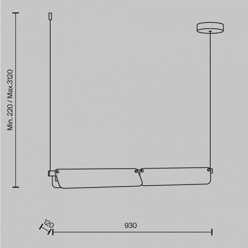 Подвесной светильник Maytoni Flat MOD296PL-L20BS3K Подвесной светильник Maytoni Flat MOD296PL-L20BS3K