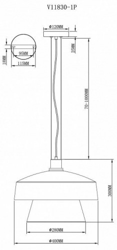 Подвесной светильник Moderli Takoma V11830-1P