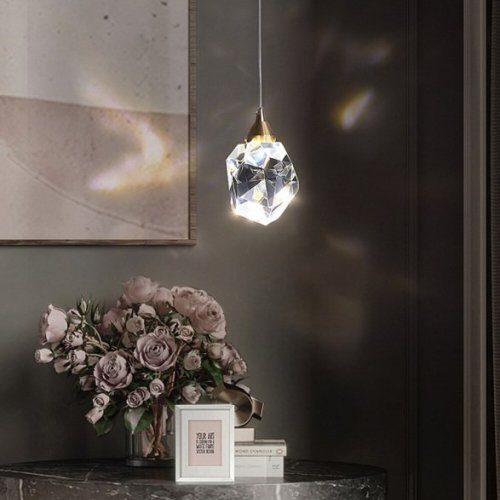 Подвесной светильник DeLight Collection Crystal rock II 9701P/1 brass Подвесной светильник DeLight Collection Crystal rock II 9701P/1 brass