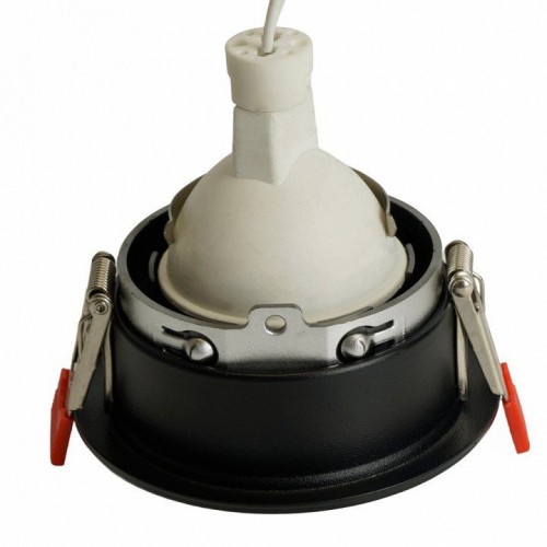 Светильник встраиваемый Feron DL3102 потолочный MR16 G5.3  черный + черный хром 51402