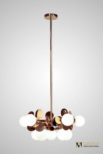 Люстра на штанге AM-Group  AM393 SP10 GOLD