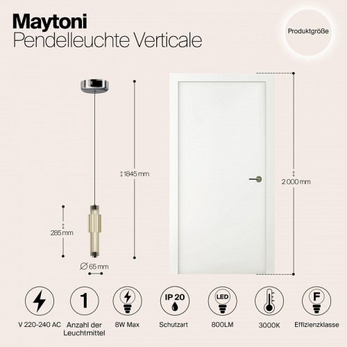 Подвесной светодиодный светильник Maytoni Verticale MOD308PL-L9CG3K