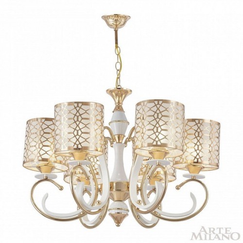 Подвесная люстра Arte Milano Florentia-1237 301237/6 Wh/Gd Подвесная люстра Arte Milano Florentia-1237 301237/6 Wh/Gd