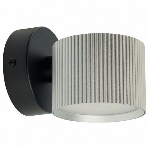 Светильник  настенный Feron HL4580 ARIA 12W, 230V,GX53, серебро + черный IP20