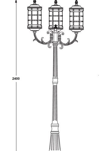 Наземный фонарь BARSELONA 81209B/16 Gw