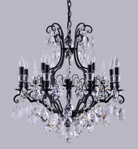 Подвесная люстра Crystal Lux Magnifico MAGNIFICO SP13 BLACK/TRANSPARENT