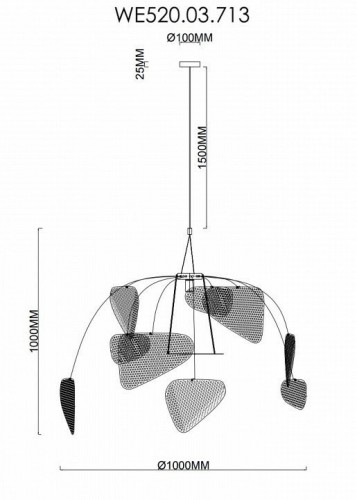 Подвесной светильник Wertmark Palma WE520.03.713