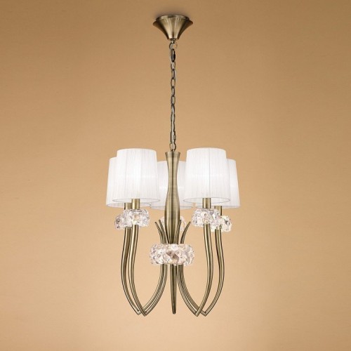 Подвесная люстра Mantra Loewe Antique Brass 4732 Подвесная люстра Mantra Loewe Antique Brass 4732