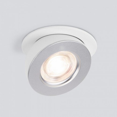 Встраиваемый светильник Elektrostandard Pruno Pruno белый/серебро 8W 4200К (25080/LED)