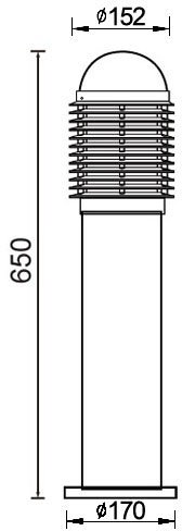 Наземный фонарь Oasis Light BRISBANE 67225-650 Bl