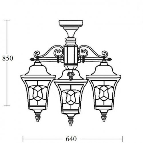 Потолочный светильник уличный Oasis Light VENECIA 2L 91870LA/3 Bl Потолочный светильник уличный Oasis Light VENECIA 2L 91870LA/3 Bl