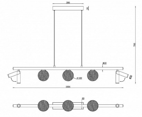 Подвесной светильник iLedex Telescope C4774-100 SWH Подвесной светильник iLedex Telescope C4774-100 SWH