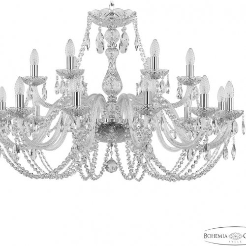 Подвесная люстра Bohemia Ivele Crystal 101 101/12+6/360 Ni Подвесная люстра Bohemia Ivele Crystal 101 101/12+6/360 Ni