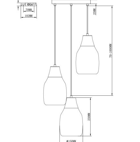 Подвесной светильник Adalina V11843-3P Подвесной светильник Adalina V11843-3P