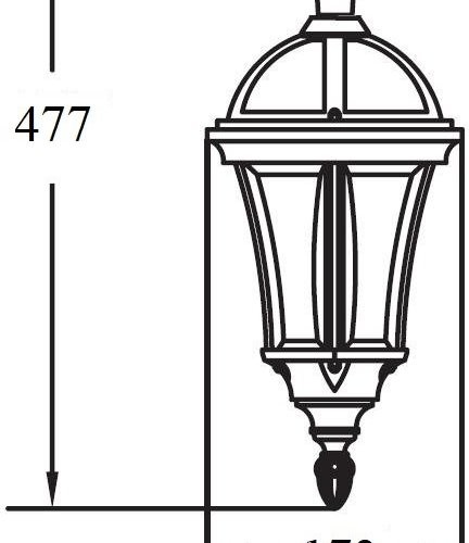 Потолочный светильник уличный Oasis Light ROMA S 95205SA Bl