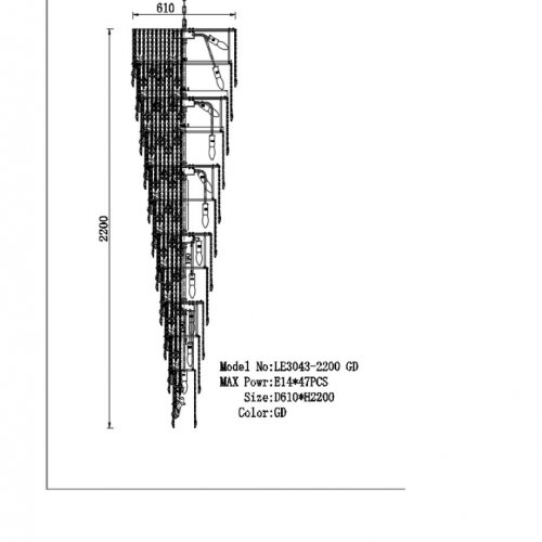 Подвесная люстра Milena LE3043/2200 GD