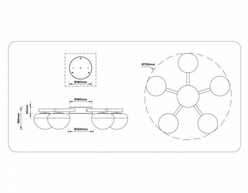 Потолочная люстра Ambrella light High Light LH12009