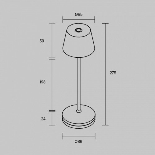Интерьерная настольная лампа Nook MOD494RL-L1BSK