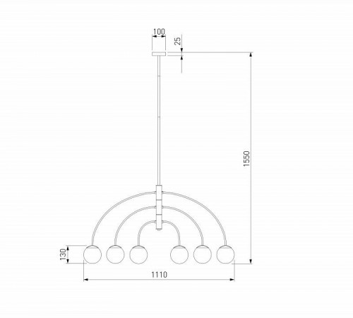 Потолочная люстра Eurosvet Cenacolo 30179/6 черный