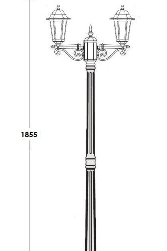 Наземный фонарь PETERSBURG S 79808SA Bl