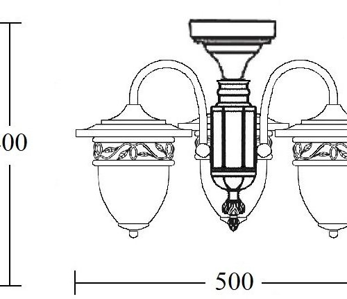 Потолочный светильник уличный Oasis Light KRAKOV 1 L 87270LA/18/3 Gb