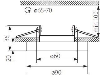 Точечные светильники Kanlux MORTA B CT-DSO50-SR 22117