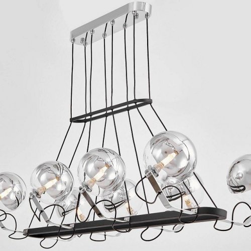 Подвесная люстра Lumina Deco Marseo LDP 9110-8-PR BK+CHR