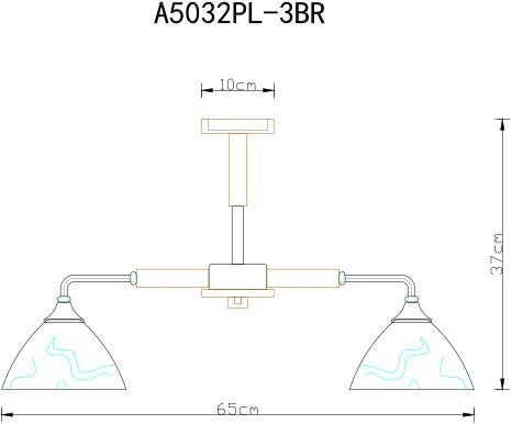 Потолочная люстра Arte Lamp Matthew A5032PL-3BR