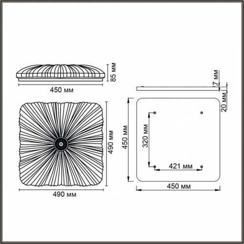 Накладной светильник Sonex Fortuna 7730/72L Накладной светильник Sonex Fortuna 7730/72L