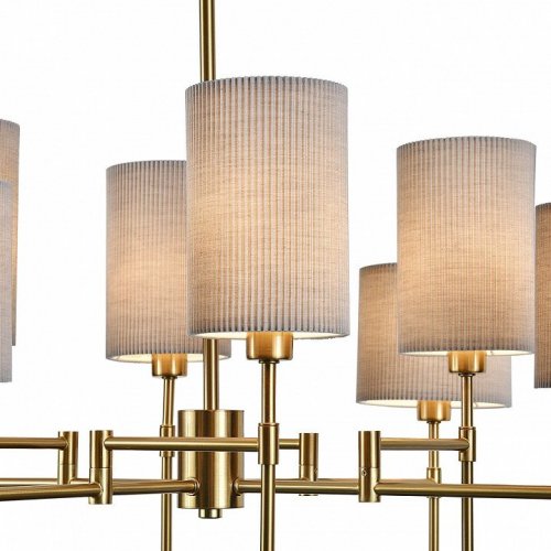 Люстра на штанге Indigo Plisse 13033/8R Brass
