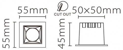 Встраиваемый светильник Fiberli XL003 12130304