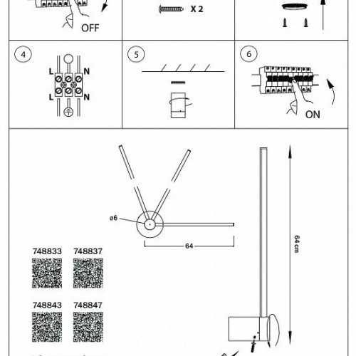 Настенный светильник Lightstar 748847