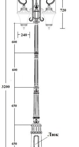 Наземный фонарь Oasis Light ELBA 86410B/18L E7 Bl