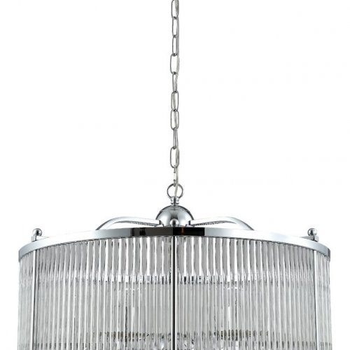 Подвесная люстра Crystal Lux Tadeo SP6 D600 Chrome/Transparente