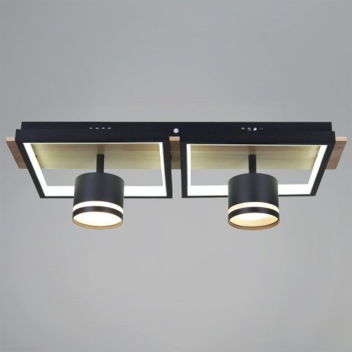 Потолочная люстра  19560-0.3-2+2 BK+WOOD