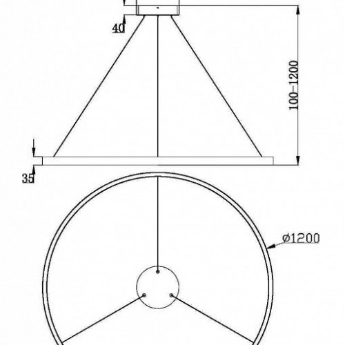 Подвесной светильник Maytoni Rim MOD058PL-L65BSK