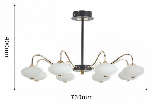 Потолочная люстра Arte Milano 273908/8 BK/GD