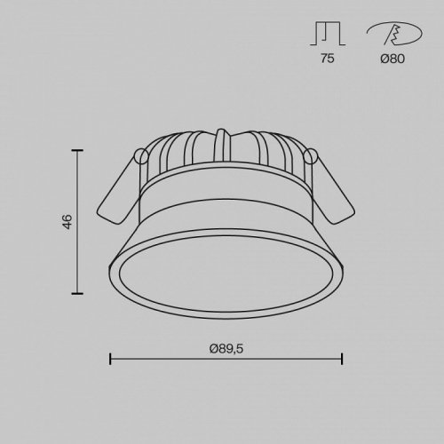 Встраиваемый светильник Maytoni Technical Okno DL055-10W2.7-3-4K-B Встраиваемый светильник Maytoni Technical Okno DL055-10W2.7-3-4K-B