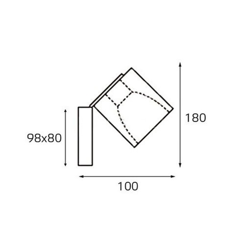 Настенный светильник Italline MRC0821W-1 black