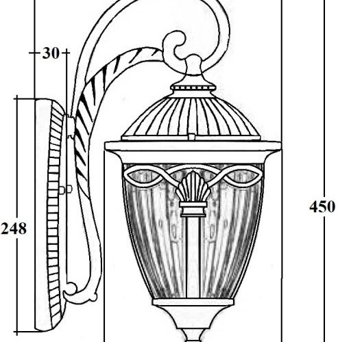 Настенный фонарь уличный Oasis Light FES 86302 Bl Настенный фонарь уличный Oasis Light FES 86302 Bl