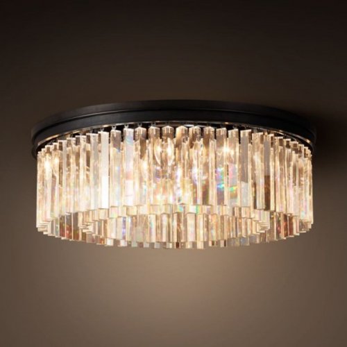 Потолочная люстра 1920s Odeon KR0387C-10B/P black/clear Потолочная люстра 1920s Odeon KR0387C-10B/P black/clear