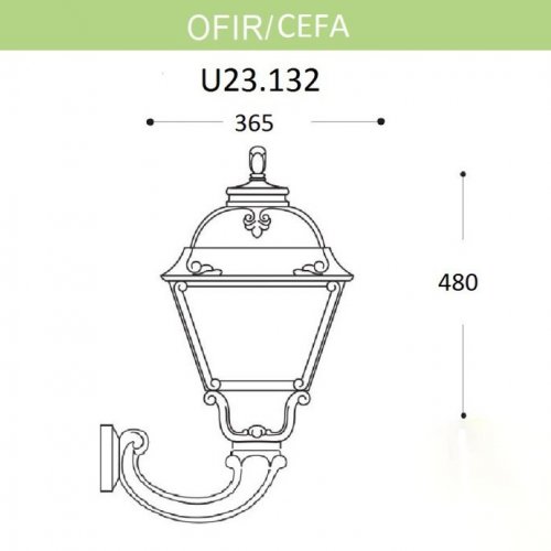 Настенный фонарь уличный Fumagalli Cefa U23.132.000.VXF1R