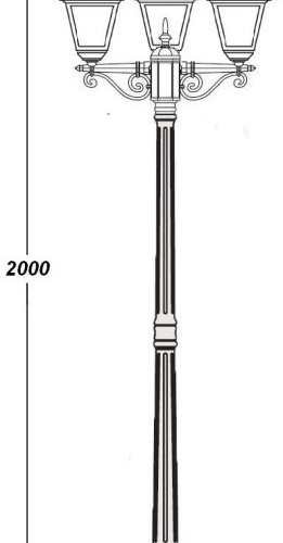 Наземный фонарь Oasis Light QUADRO M 79908MB Bl
