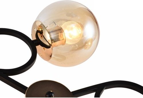 Потолочная люстра Reluce 01338-0.3-06 BK+FGD Потолочная люстра Reluce 01338-0.3-06 BK+FGD