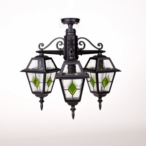 Потолочный светильник уличный Oasis Light FARO lead GLASS 91170A/3 lgG Bl